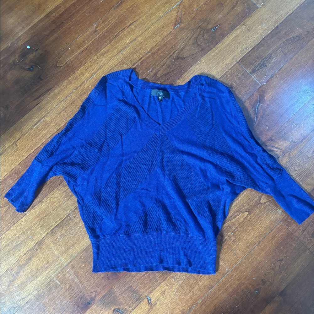 Mossimo Supply Co. Deep Blue V-Neck Sweater